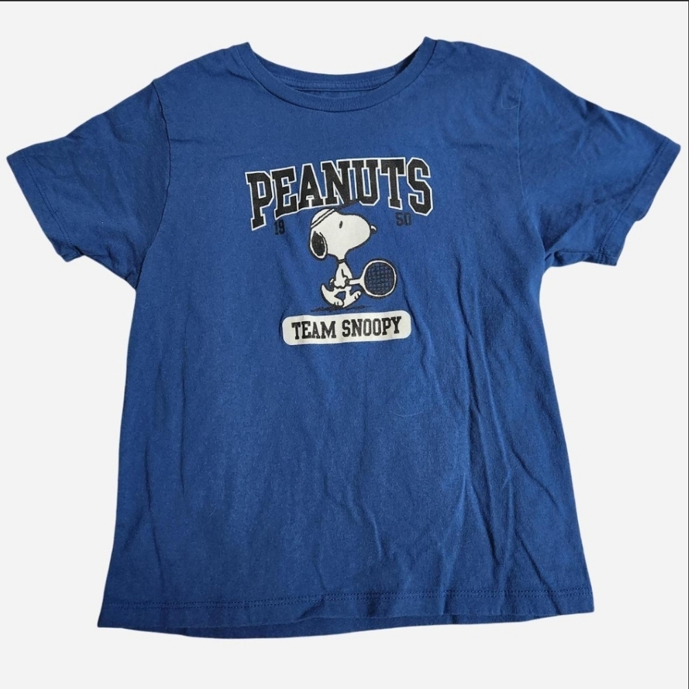 Peanuts Snoopy Blue Short Sleeve Crop Top